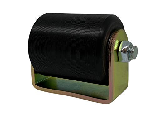 Slide Gate Guide Roller 3" Black Hard Nylon UHMW Rollers with C Bracket 2 Pack