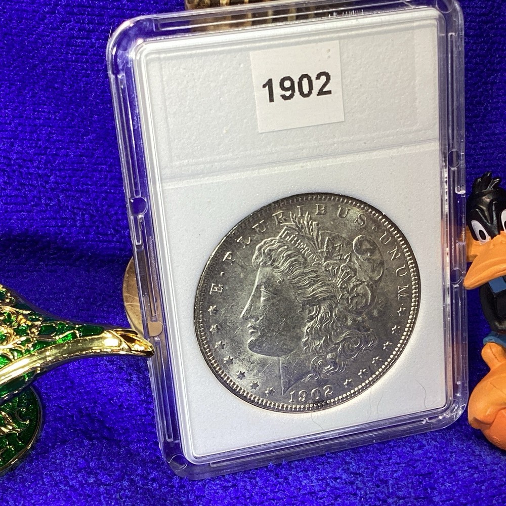 1902 MORGAN SILVER 💰 UNCIRCULATED in BCW SLAB