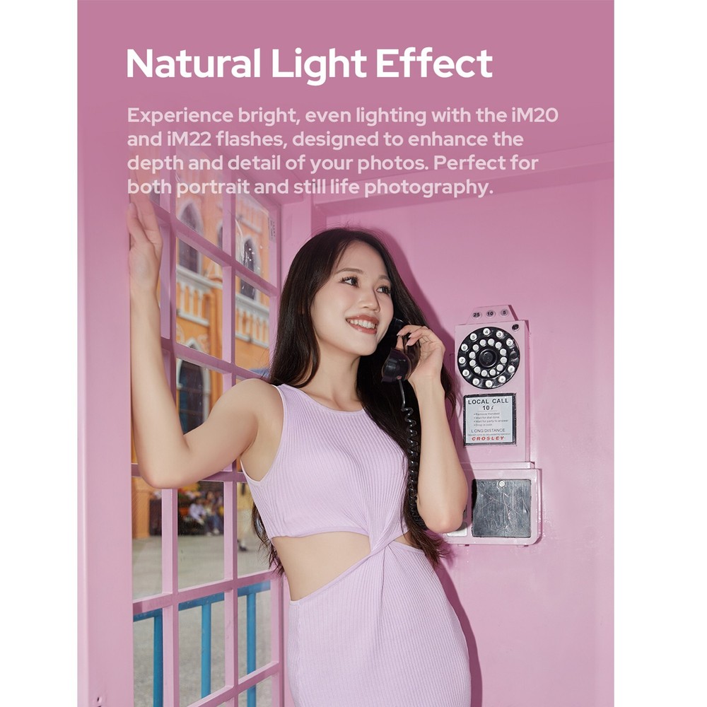 Godox iM20 Mini Camera Flash with Diffuser GN10 USB-C Charging Built-in Battery