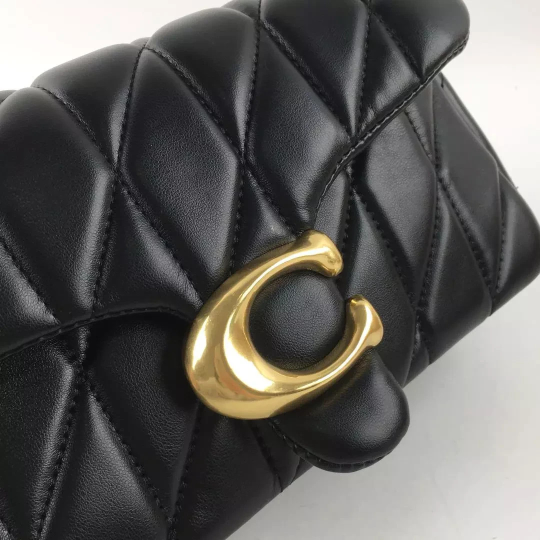 COACH CP150 Tabby 26 Quilted Shoulder Bag Leather Black NEW Outlet