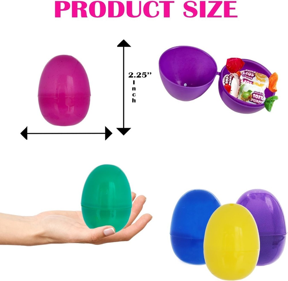 Plastic Easter Eggs, Perfect for Hunt & Surprises, 1000-Pack
