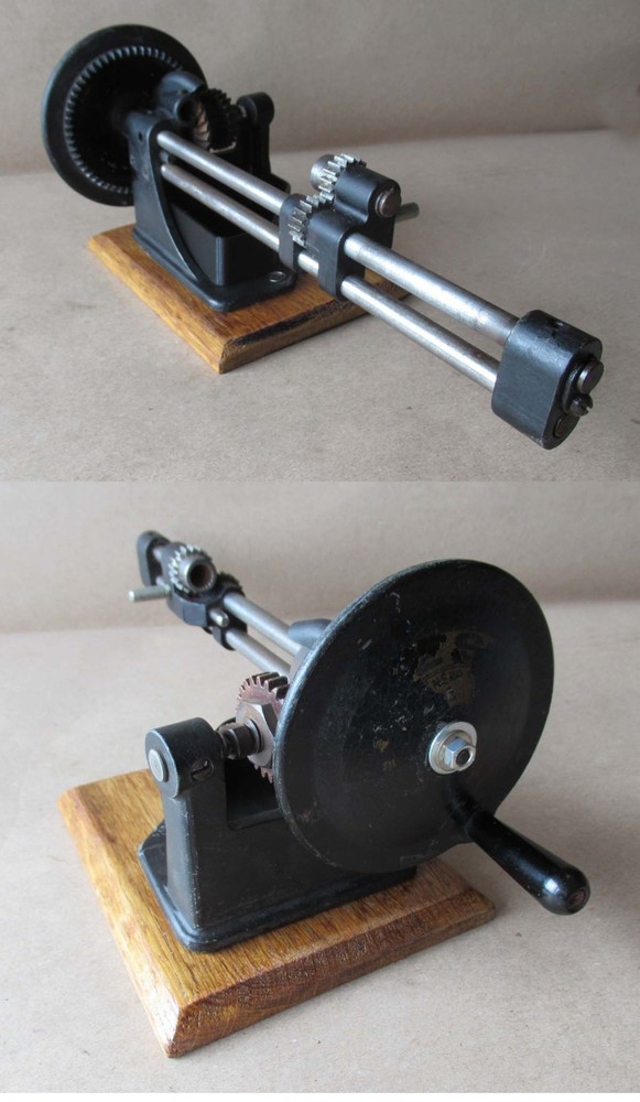 OLD ALUMINIUM TABLE PENCIL SHARPENER OMES / ca 1930s