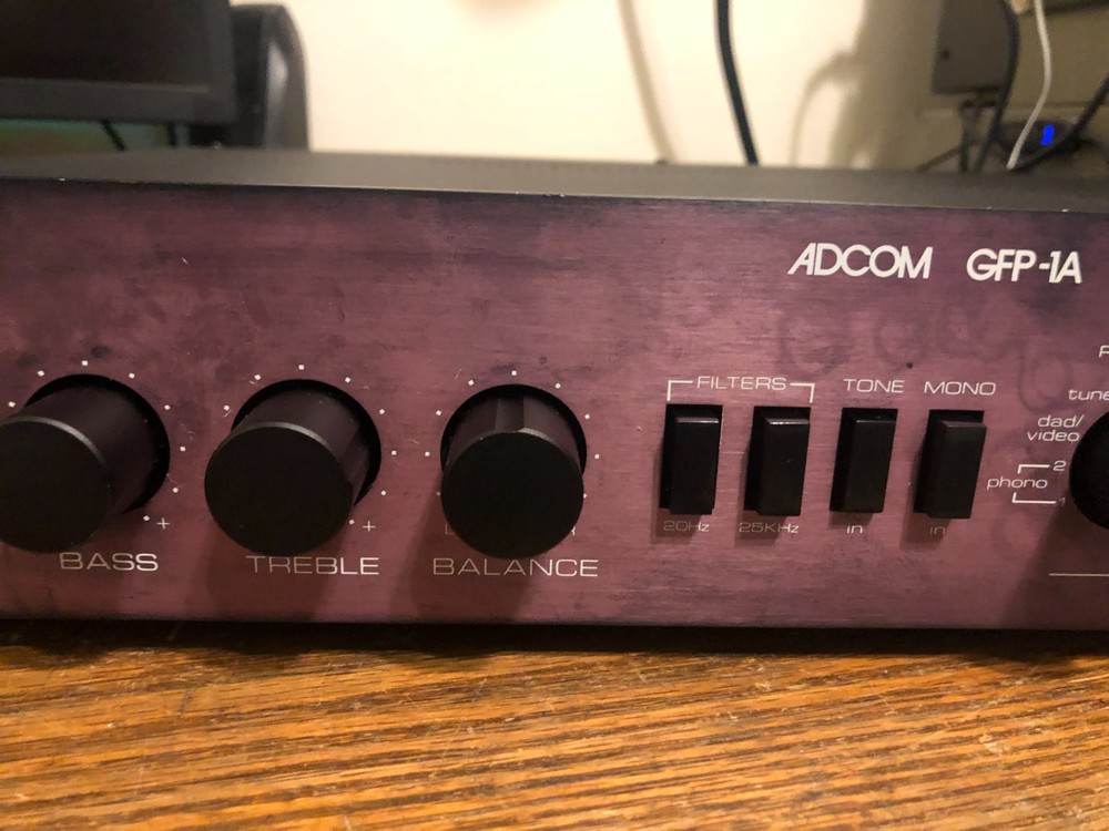 Working Vintage ADCOM GFP-1A Stereo Preamplifier w/ 2x Phono Input