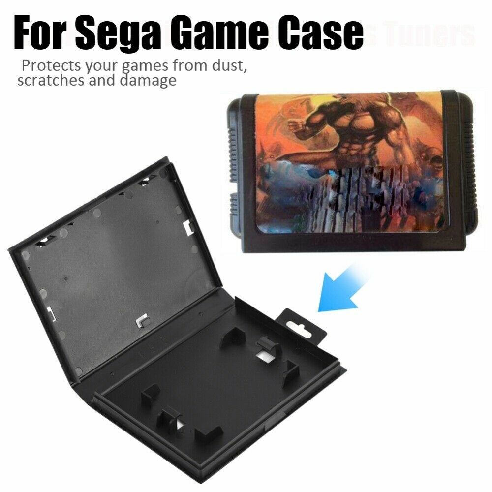 Replacement Empty Game Boxes Clam-Shell Cases For Sega Genesis Cartridge Storage