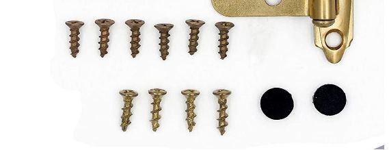 Pair Variable Overlay Bright Brass Self Closing Hinges HAM-69200-BP