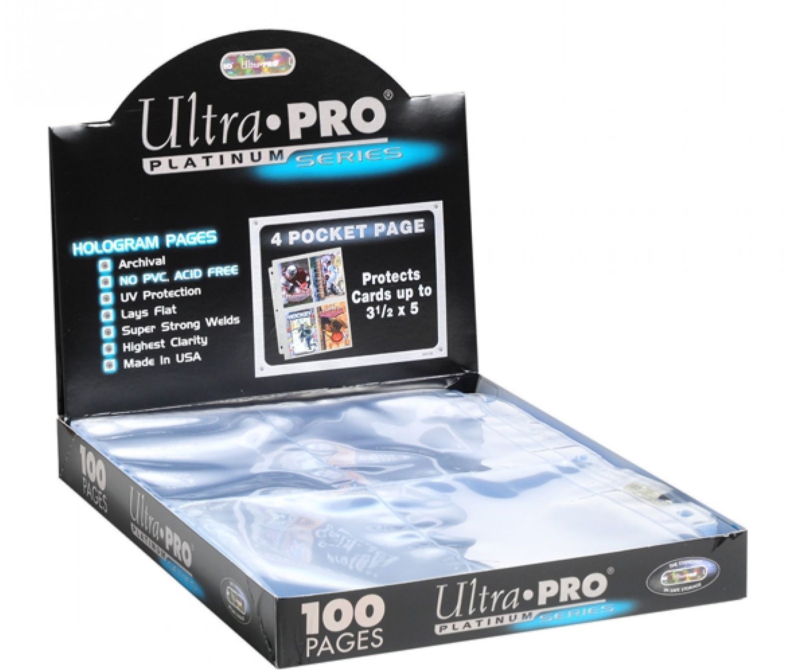 10 Ultra Pro PLATINUM 4 POCKET 3 1/2 x 5 1/4 Photo Postcard Pages