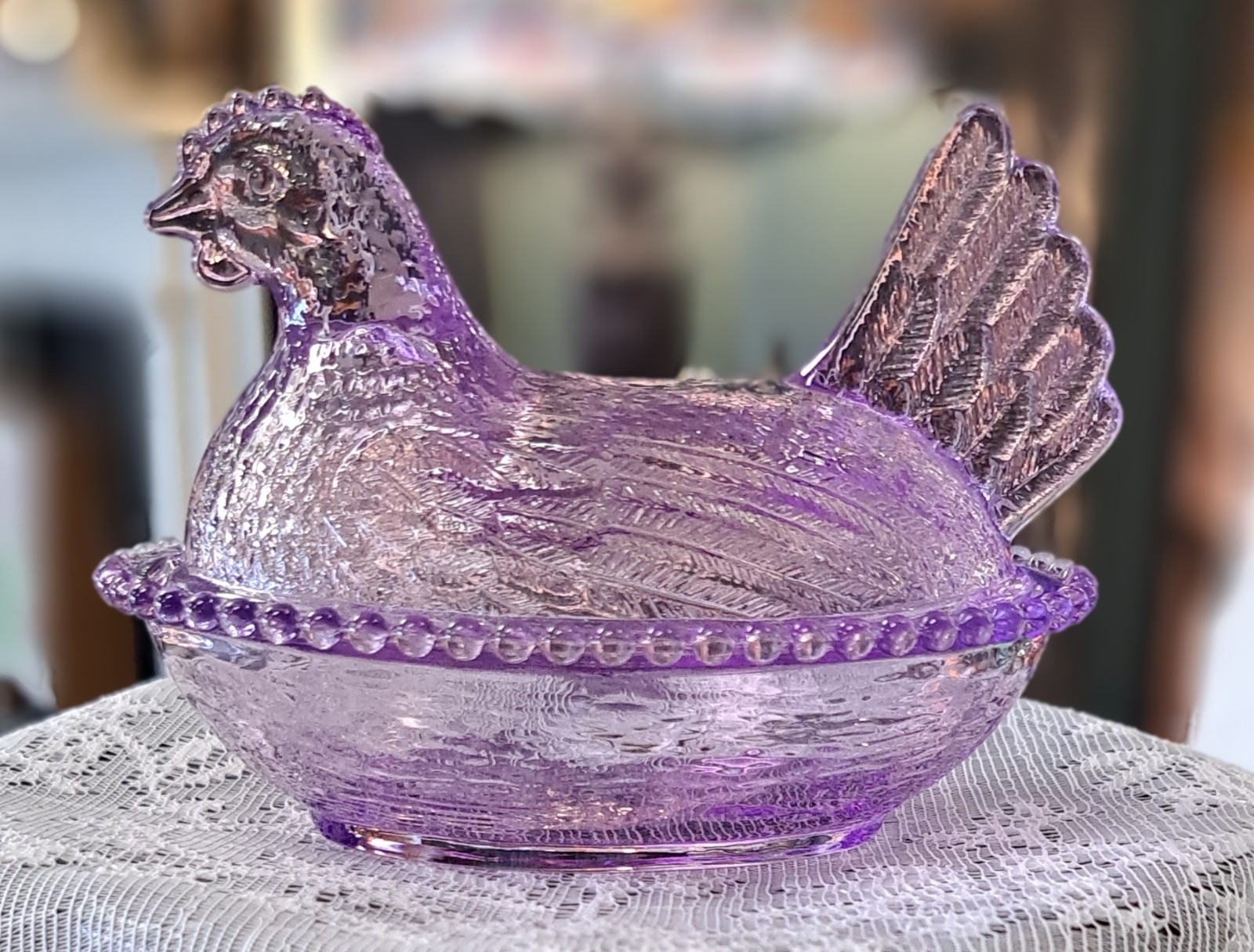 Set of 6 Hen On Nest, COMPLETE SET of Rose's Closet w/ Box, Small Indiana Style