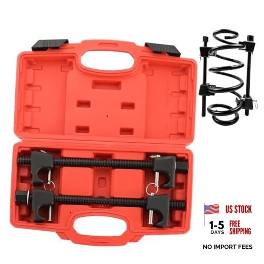 Macpherson Strut Spring Compressor, 2pcs Heavy Duty Coil Spring Compressor Red