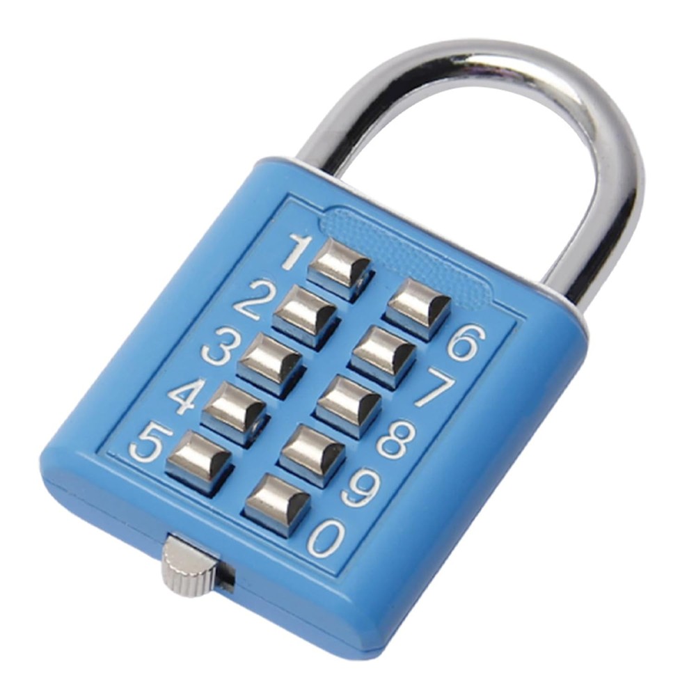 Mioni 10 Digit Push Button Combination 5 Digit Locking Mechanismblue bl