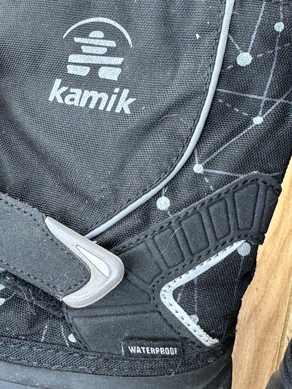 Kamik Insulated Waterproof Winter Snow Boots Black Youth Boys Toddler Size 11