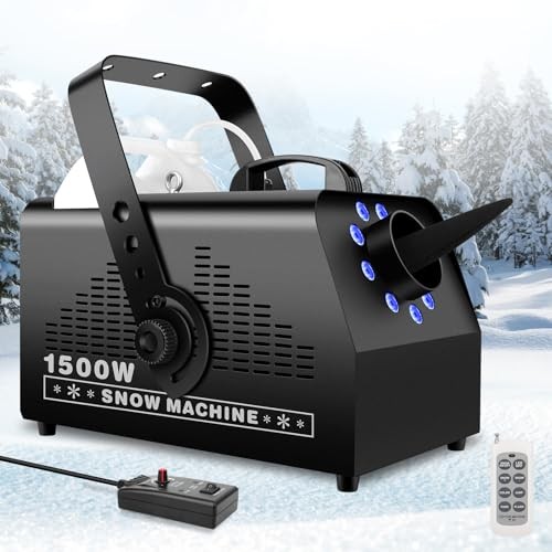 Snowflake Maker: Wired & Wireless Remote Snow Volume - with 1500W Snow Machine