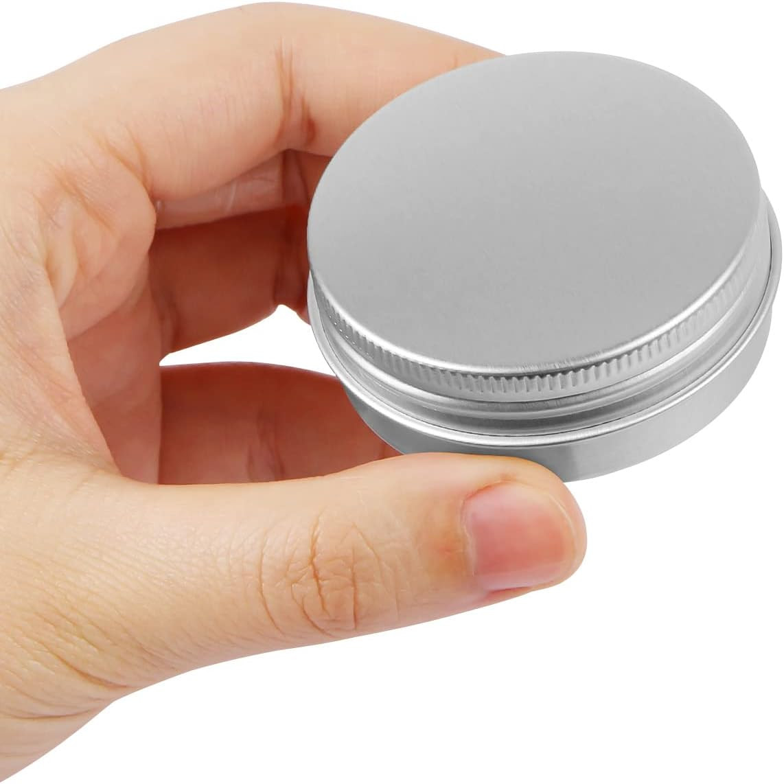 12Pcs Small Tins with Lids 1 Oz Round Threaded Double-sided Travel Aluminum Box