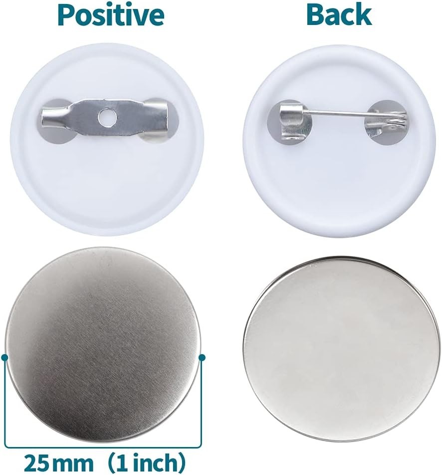 Blank Pin Back Button Supplies 500pc