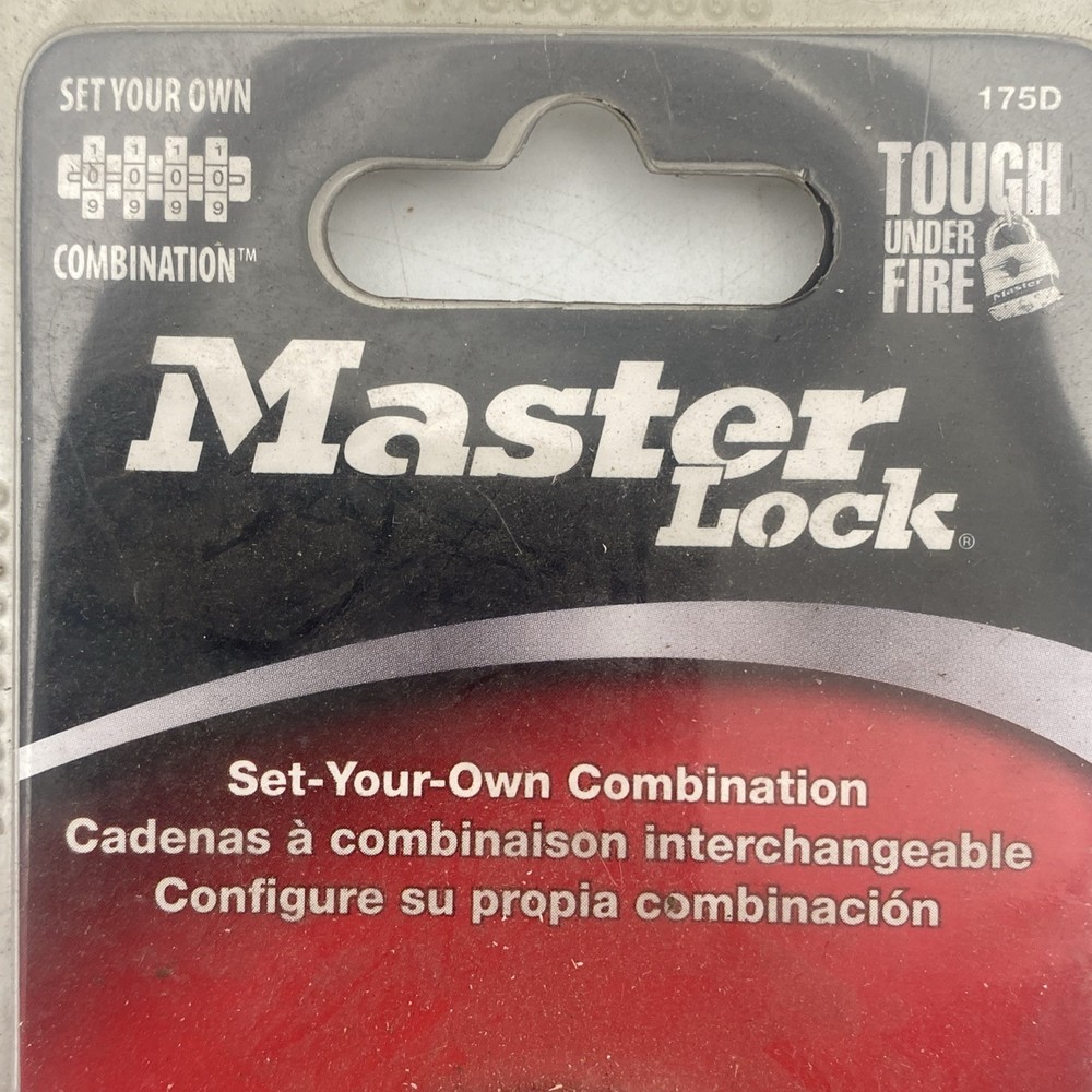 NEW Master Lock Resettable Combination Padlock 2" wide Brass 175D