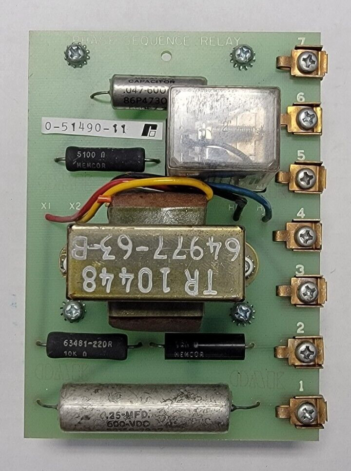 Reliance Electric  ​0-51490-11 Phase Sequence Relay Board 75976-29D