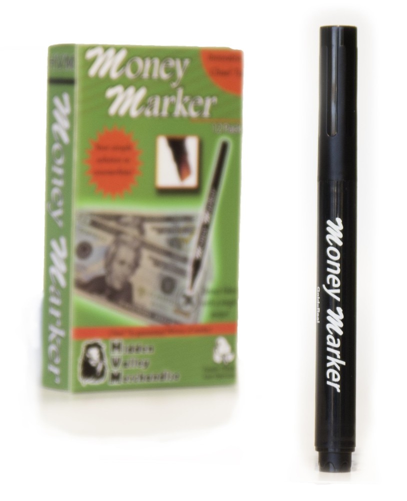 Counterfeit Detection Pens 12 Pack Upgraded Chisel Tip Universal Currency Use