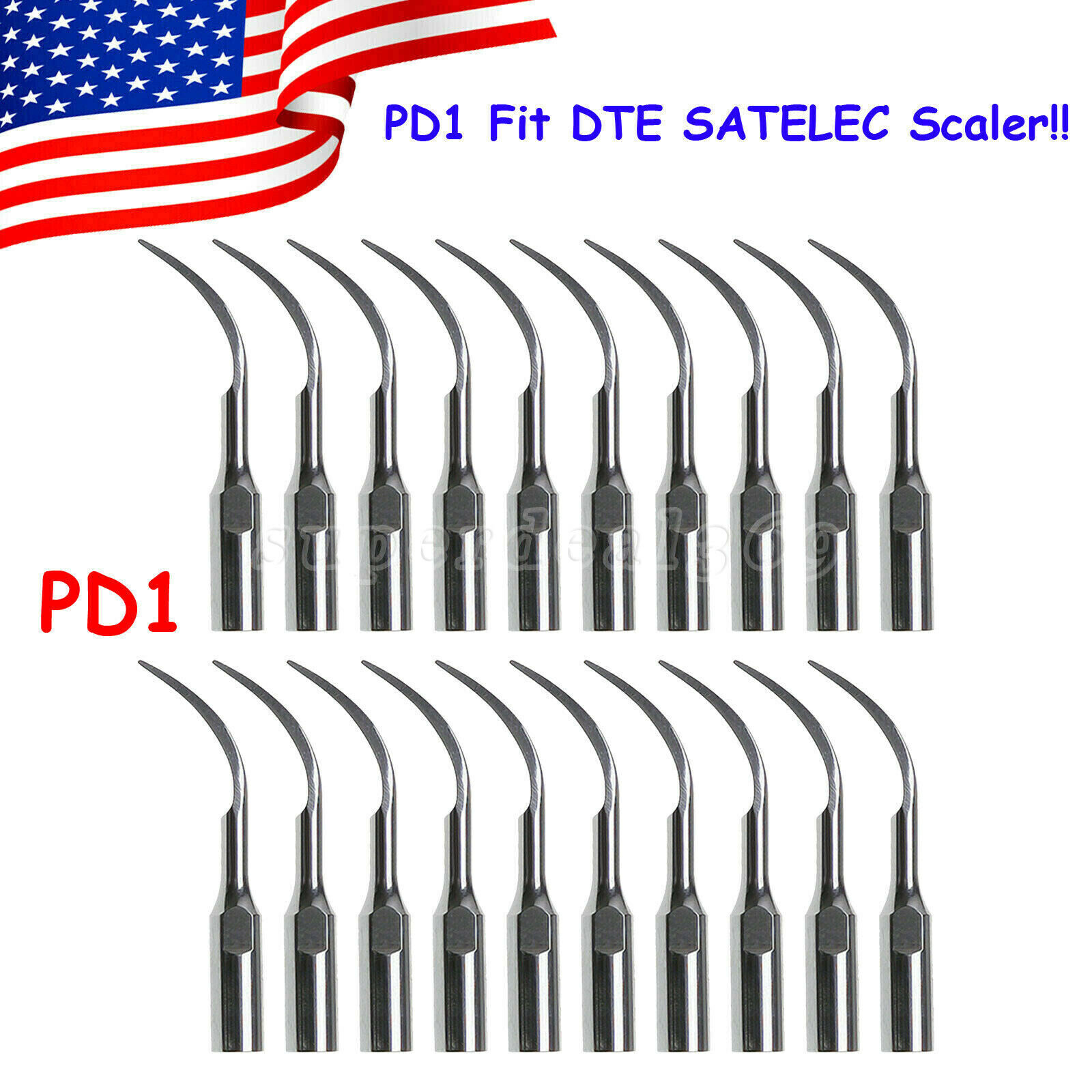 5-20Pcs PD1 Dental Ultrasonic Piezo Scaler Perio Tips Fit DTE SATELEC Handpiece