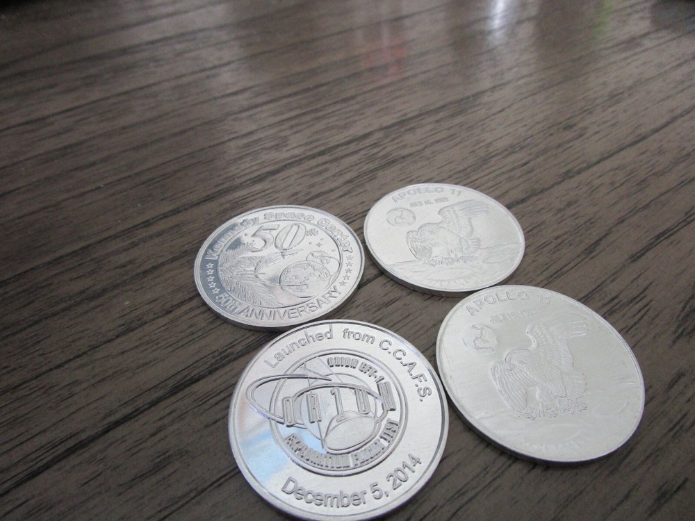 Vintage 4 x NASA Aluminum Coins #859S