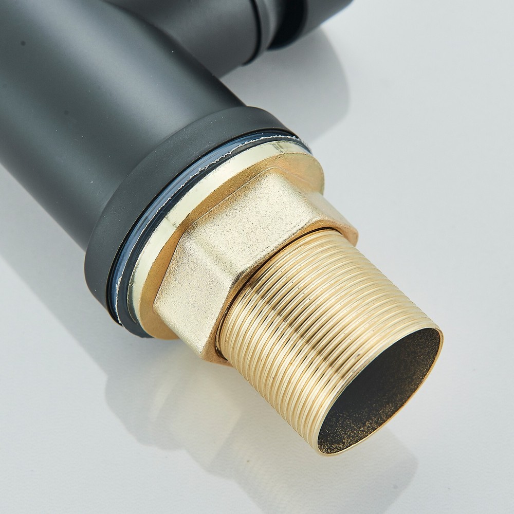 Black Kitchen Faucet with Pull Down Sprayer Commercial Single Handle Sink Faucet