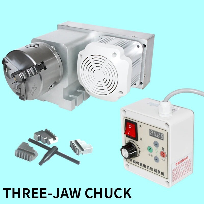 Adjustable Speed Fourth Axis (A-axis, Rotary Axis, CNC Indexing Head) 100MM