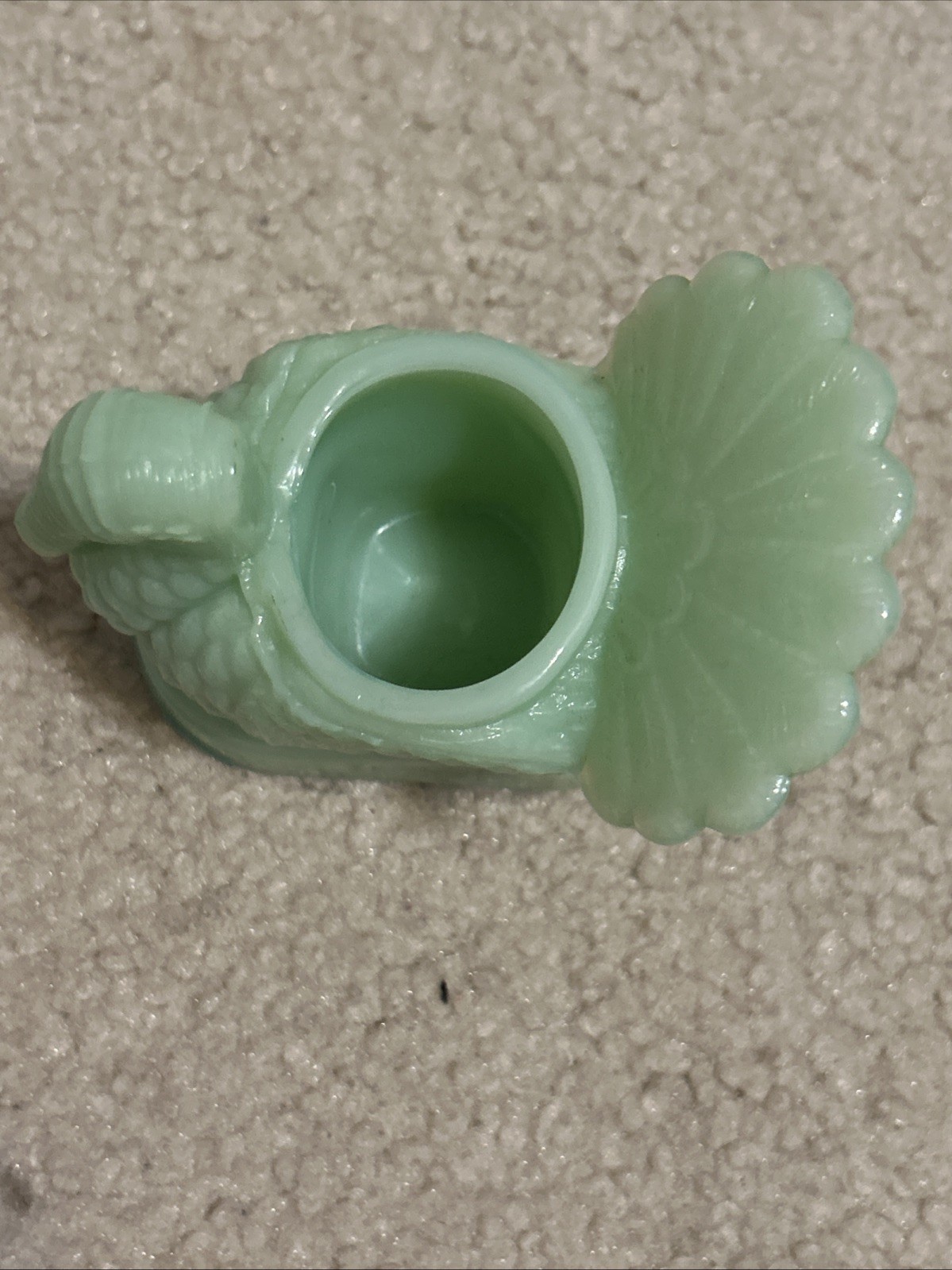 Turkey Toothpick Holder Or Small Candle - Jade - Mosser Glass, USA