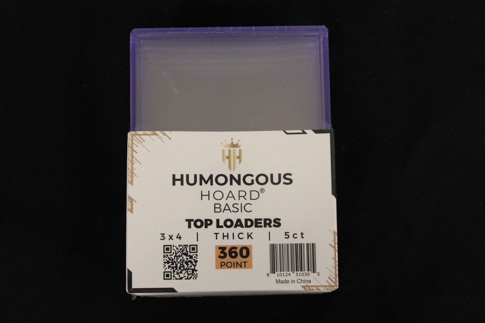 (5) Humongous Hoard 3" x 4" Basic 360Pt Thick Top Loaders Pack