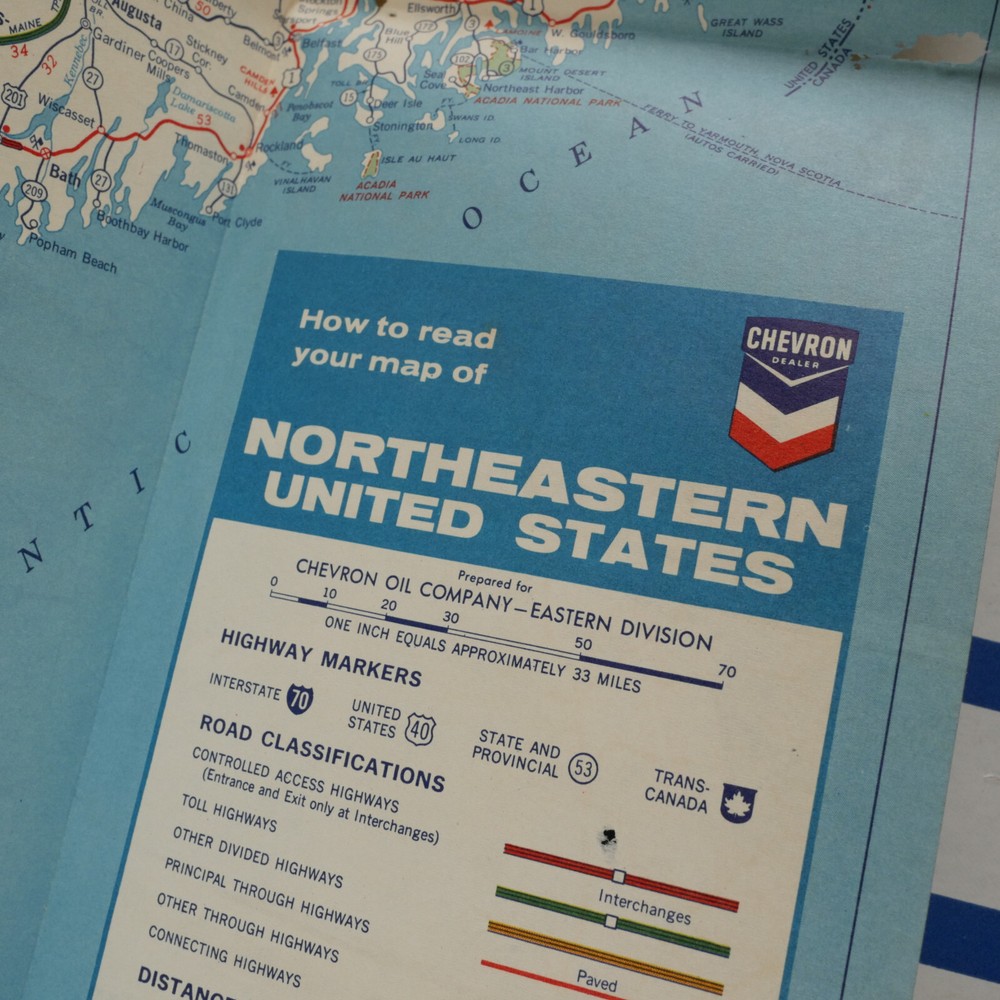 1966 Chevron Eastern United States Map