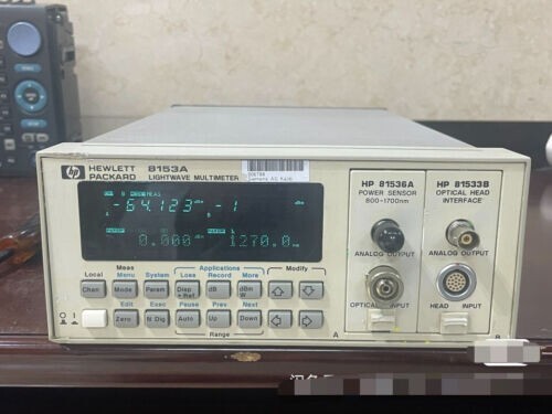 HP HewlettPackard 8153A Lightwave Multimeter + 81533B Interface Module+HP81536A