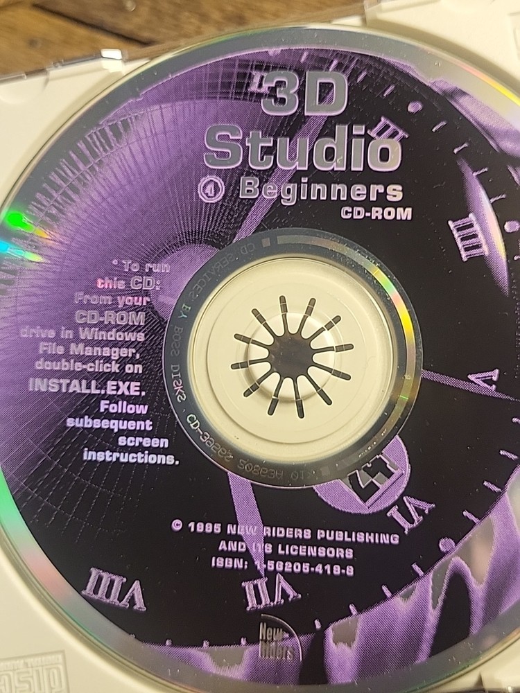 3D Studio for Beginners 1995 CD-ROM Windows