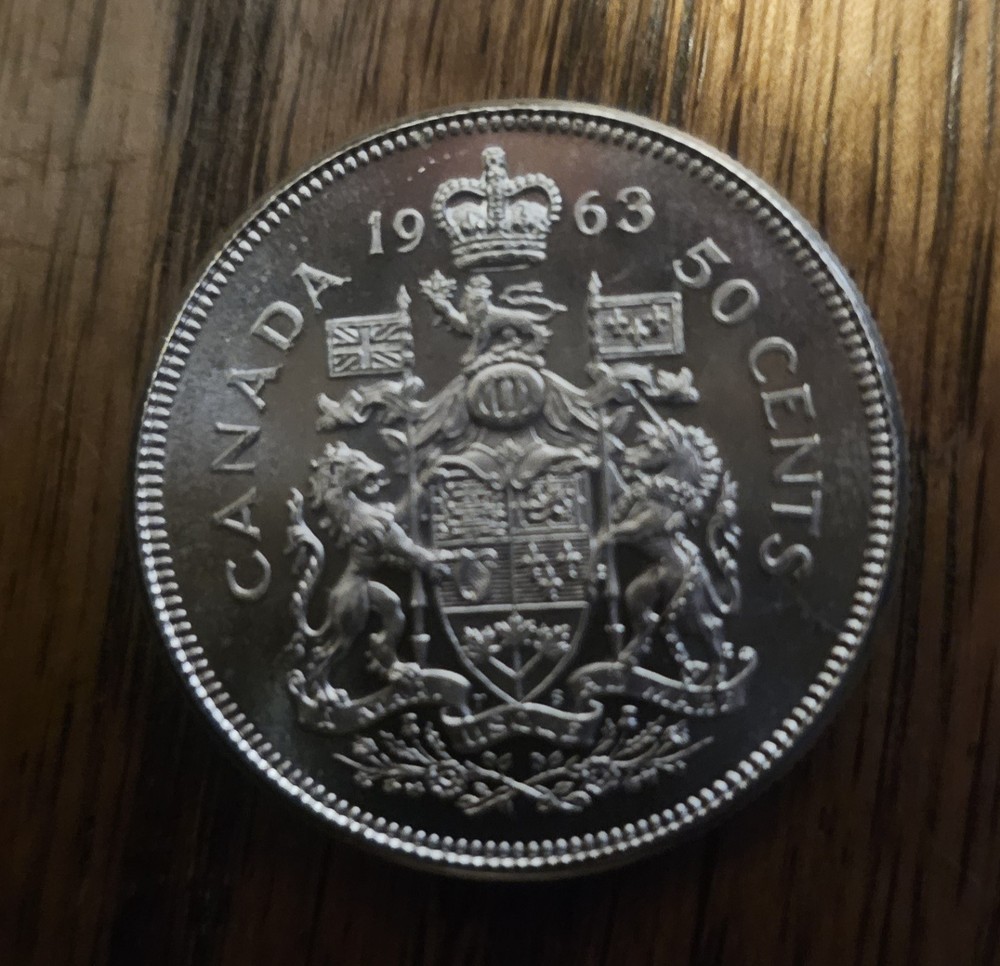 1963 Canada Silver 50 Cents Coin
