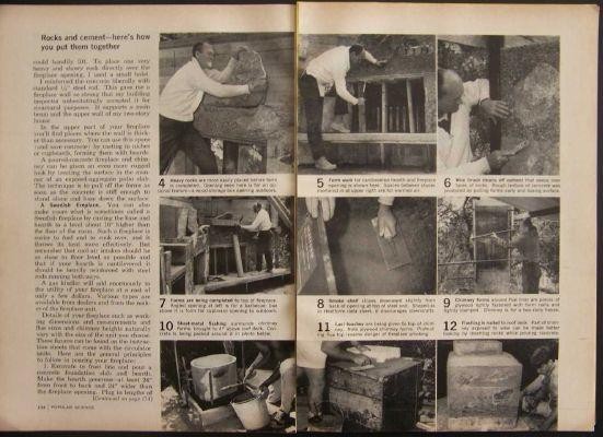 FIREPLACE Frank Lloyd Wright Inspired 1967 How-To build PLANS