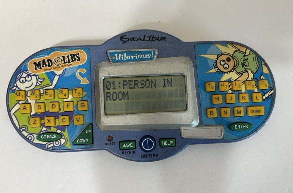 MAD LIBS ELECTRONIC HAND HELD GAME EXALIBUR MADLIBS
