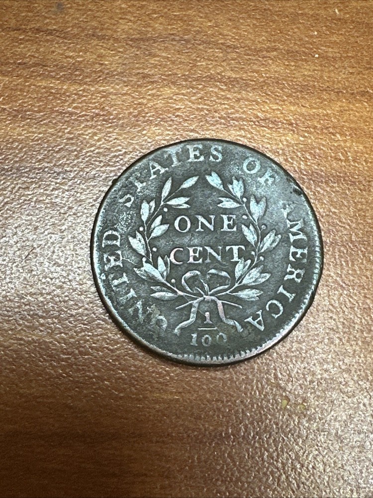 1798 Draped Bust Large Cent 1c 2nd Hairstyle