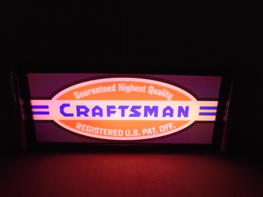 Craftsman Tools old Logo LED Display lighted sign lightbox Wall hanging Light
