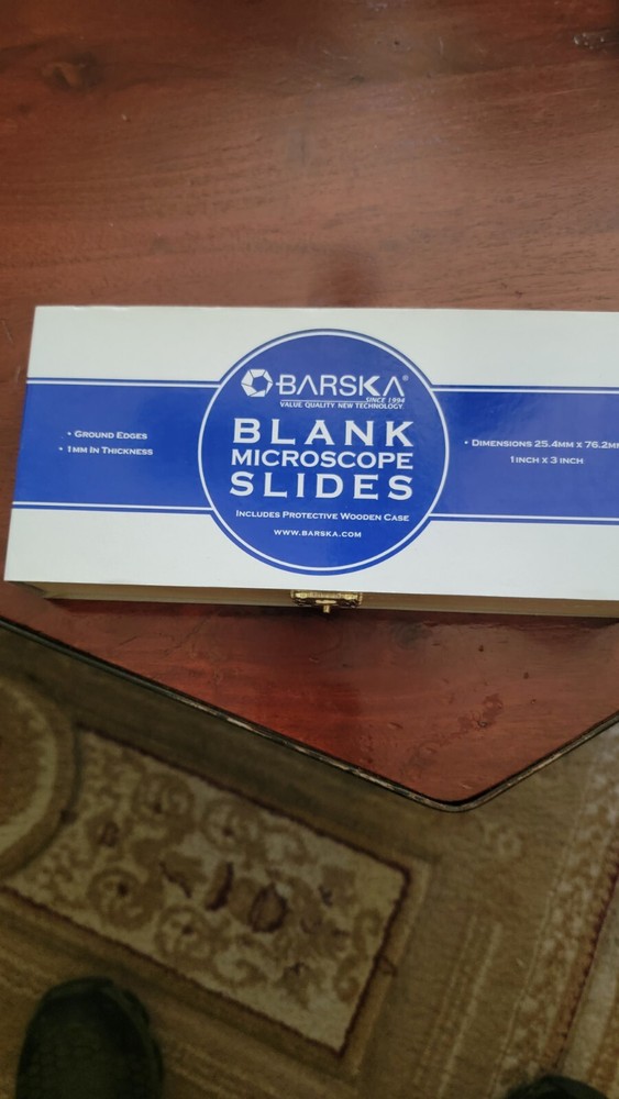 2- Barska 1" X 3" Blank Microscope Slides