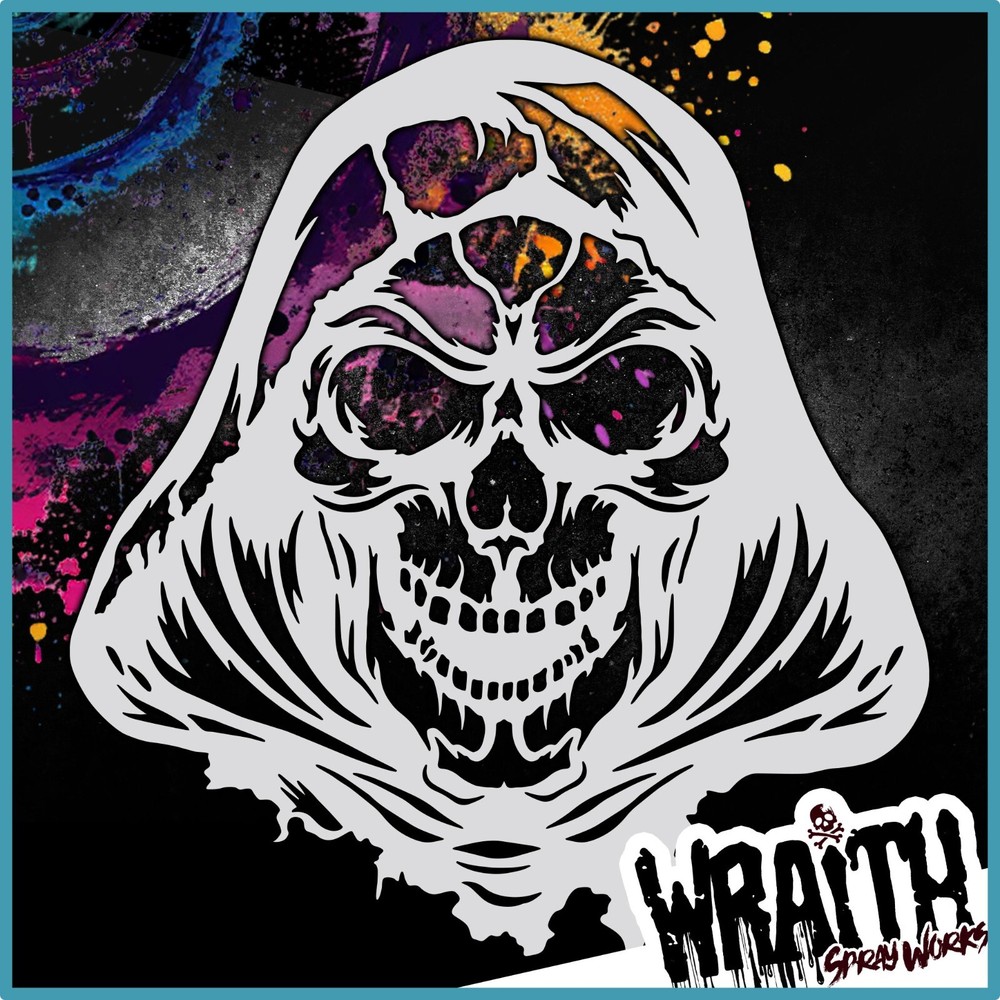 Reaper Skull #1 - Reusable Airbrush Stencil Template