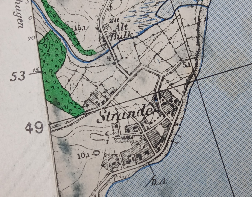 WW2 map of GERMANY entitled "BARSBEK" with BATTLE INTELLIGENCE NOTES (CAPTURED)