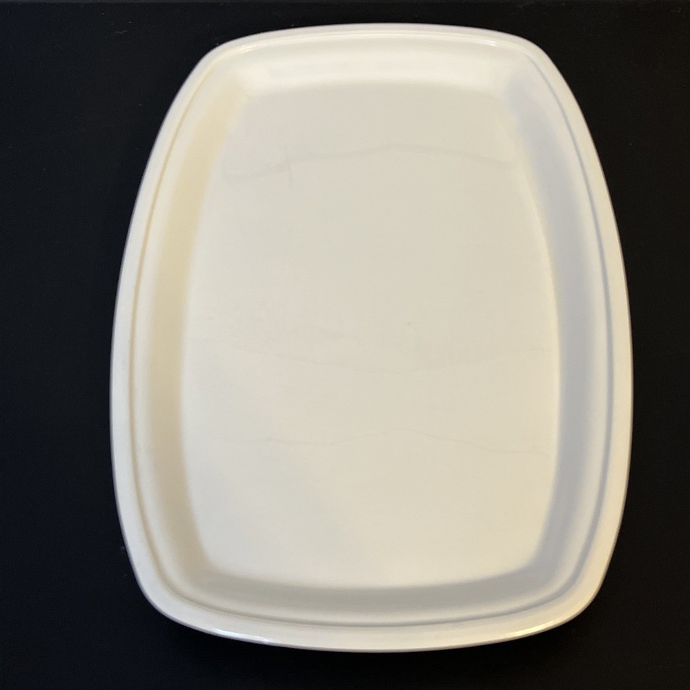 Litton Micro Browner White Ceramic Footed Rectangle for Kitchen Microwave