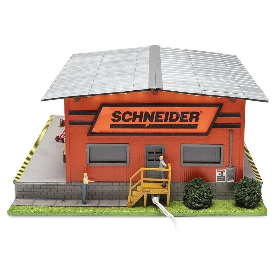 O Scale Schneider Freight Building Lighted O Gauge Train Layout Warehouse