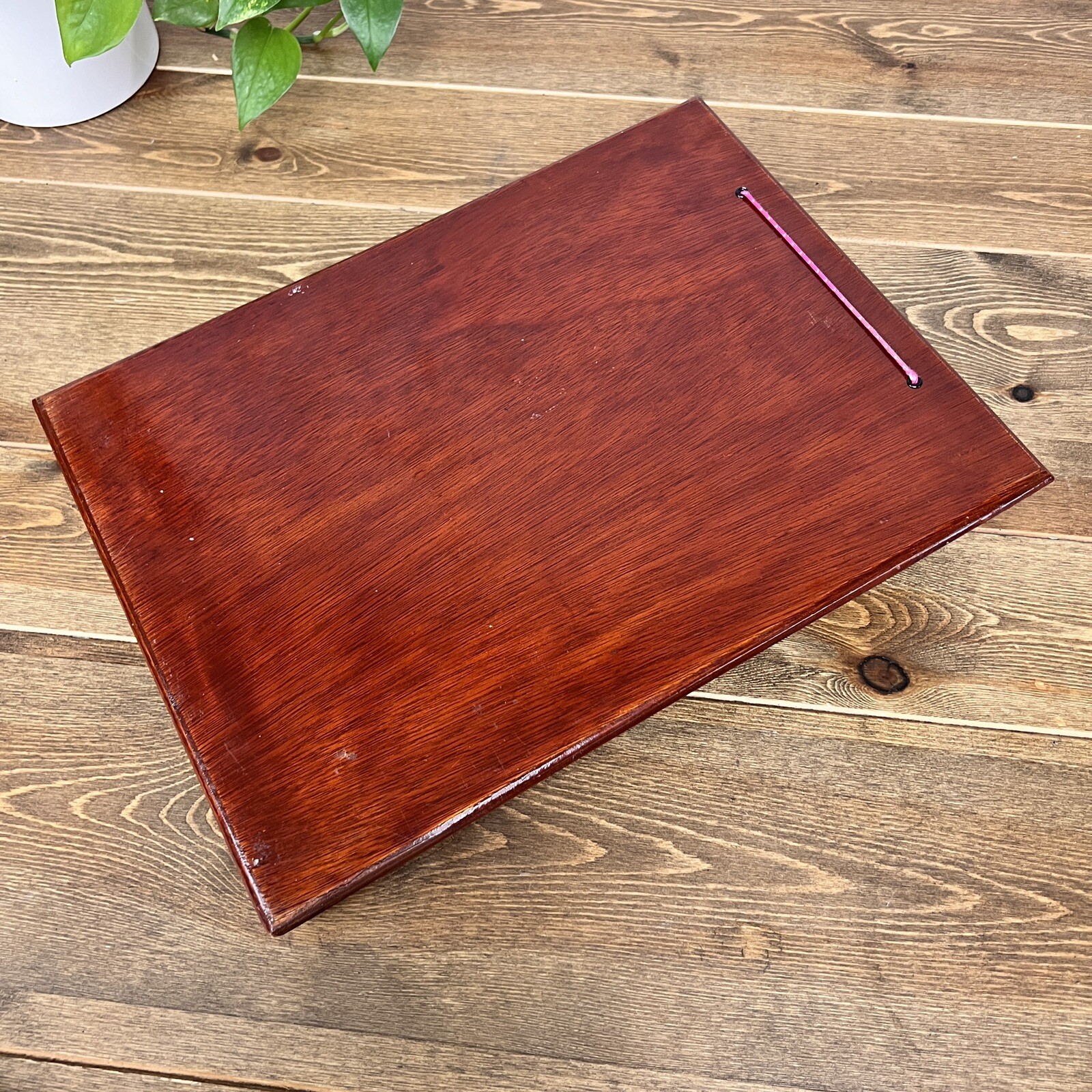 Wooden Shell Inlayed Peacock Photo Album Music Box Vintage Abalone Ariran Asian