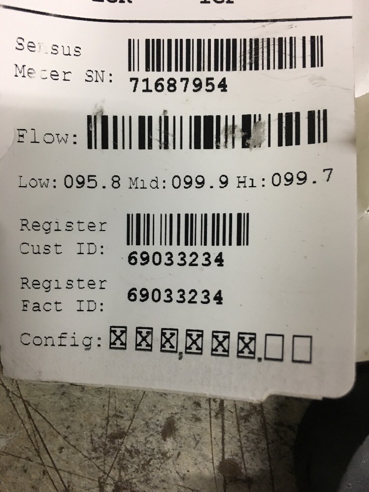 Sensus 5/8x3/4 SR Direct Reading In Gallons