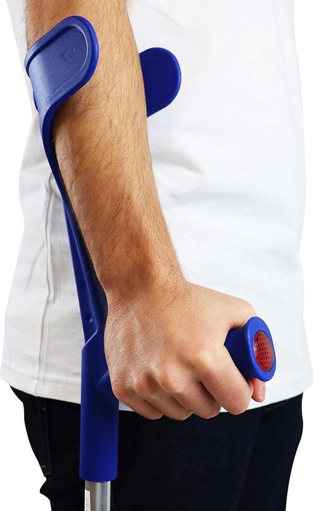 Adjustable Height Elbow Crutches x2 Set - Lightweight