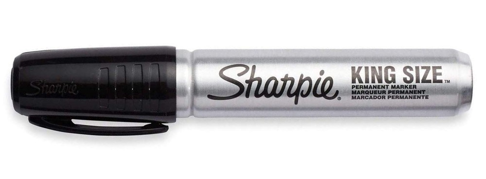 Box of 12 King Size Chisel Tip Permanent Markers Sharpie Style