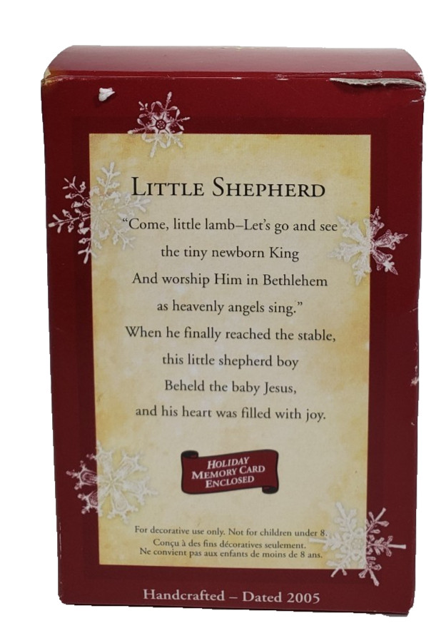 Hallmark Keepsake Little Shepherd Day Spring Ornament Handcrafted 2005