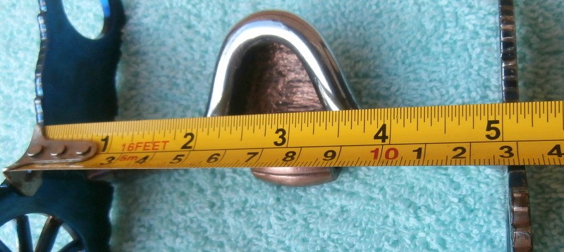 Vintage E. Garcia Wagon Wheel Cheek Silver Blued Inlaid Edge Stripes Horse Bit