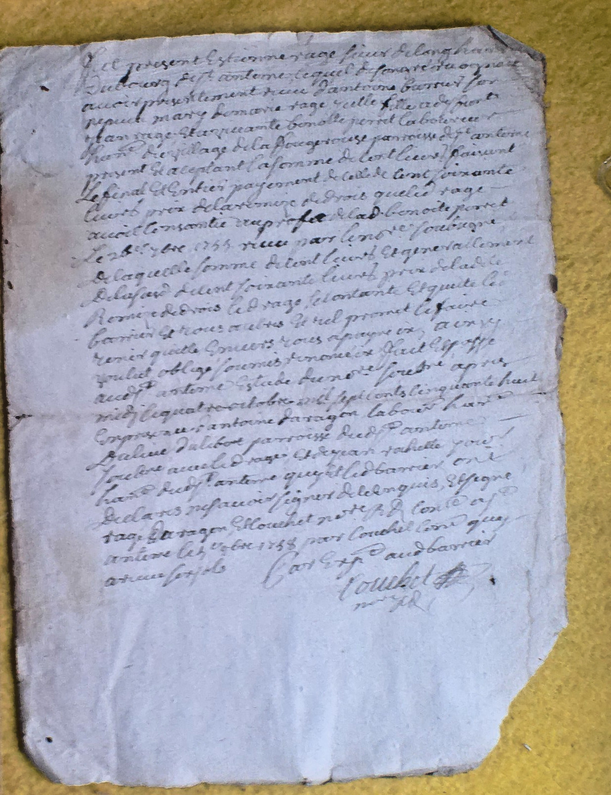 LOT OF TWO OLD DOCUMENTS from 1700s