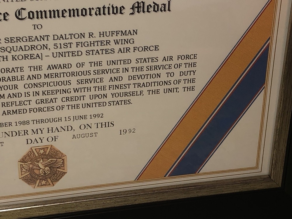 U.S. AIR FORCE COMMEMORATIVE MEDAL CERTIFICATE ~ Type 1