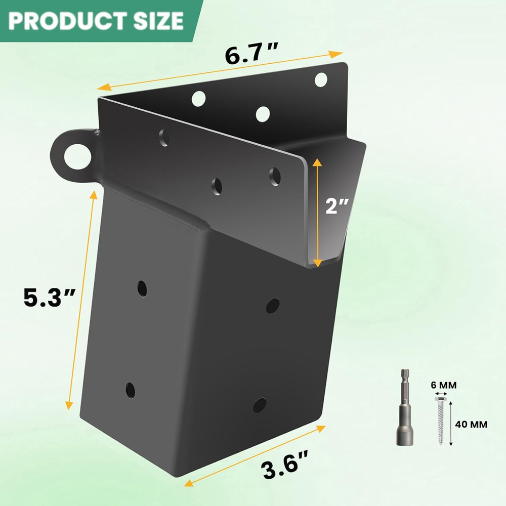 Deer Stand Brackets 4x 4 Elevator 4Pcs Blind Black