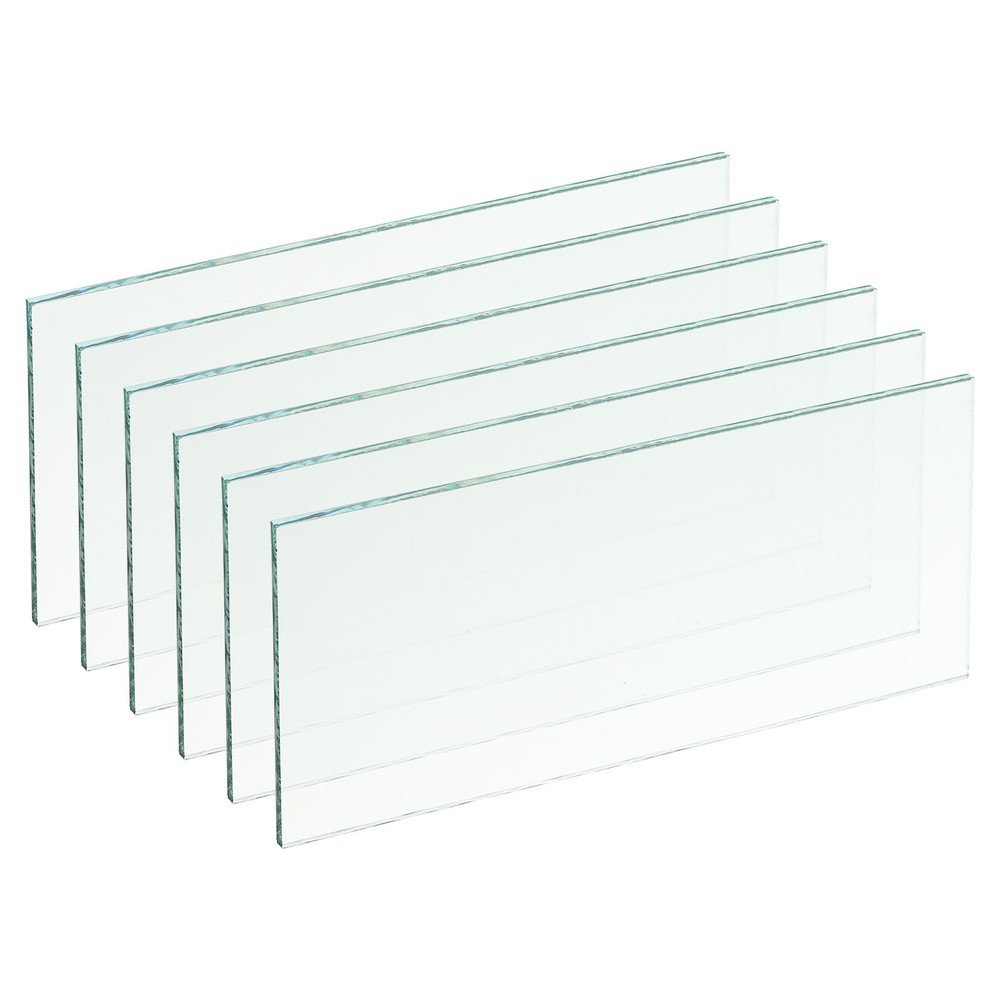 6pcs Welding Len 4-1/4"x 2" Hardened Glass Filter Plates Covers Replacement