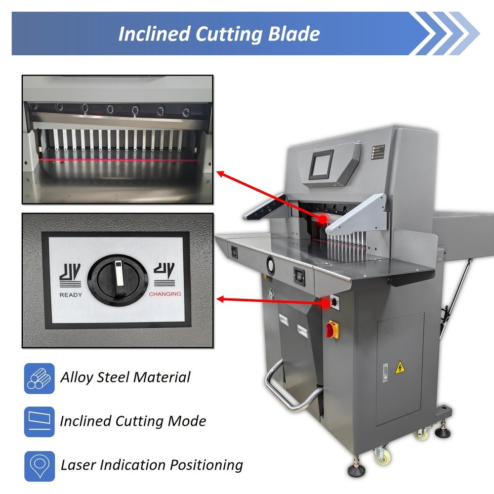 Program Control Electric Hydraulic Paper Cutter 26IN Paper Cutting Machine 220V